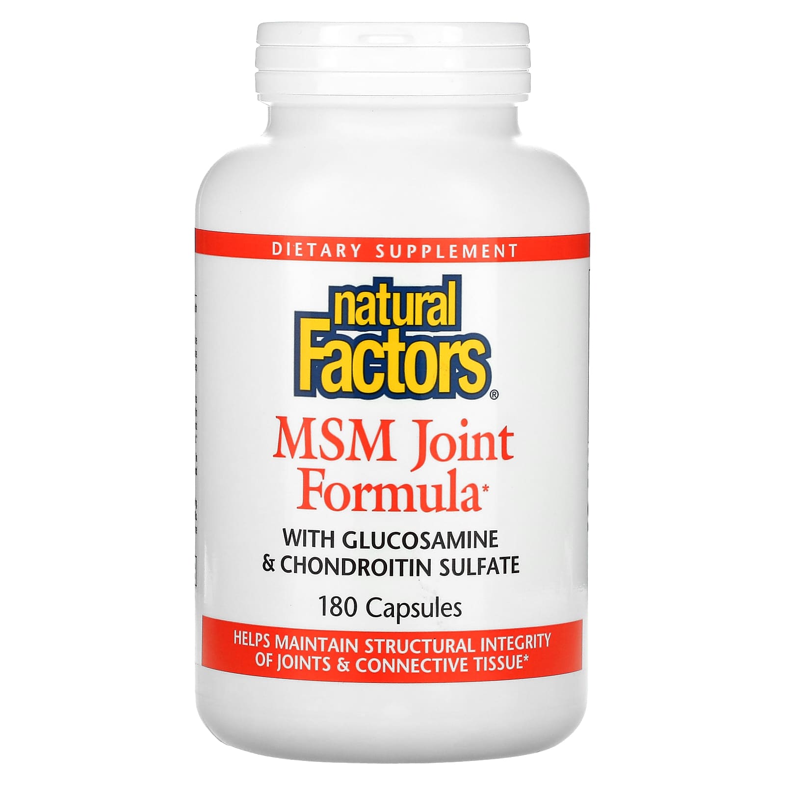 Natural Factors, MSM Joint Formula with Glucosamine &, 180 Capsules UPC 068958026961 | Hilife Vitamins